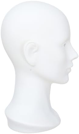 Miaomanzi PVC Female Mannequin Head White Display Stand