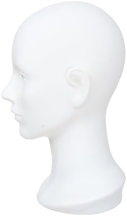 Miaomanzi PVC Female Mannequin Head White Display Stand