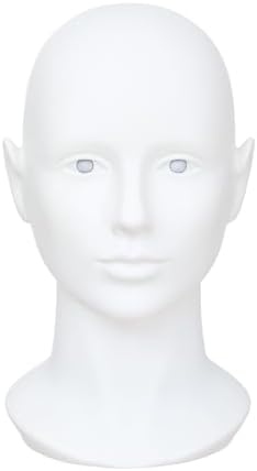 Miaomanzi PVC Female Mannequin Head White Display Stand