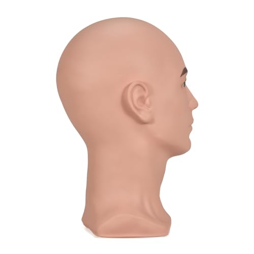 PVC Male Mannequin Head for Wig and Headphone Display