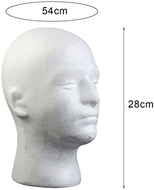 SONGBIRDTH Male Head Model Foam Mannequin Display