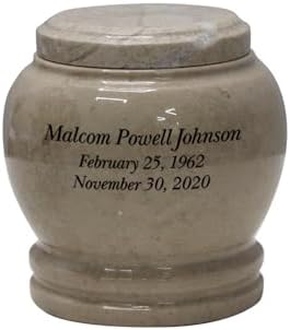 BT Marble Decorative Jar with Lid - Golden Wheat