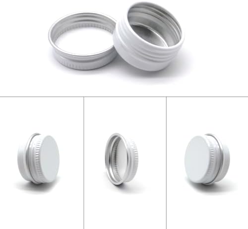 30 Pack 5 ml White Lip Balm Tins with Screw Lid