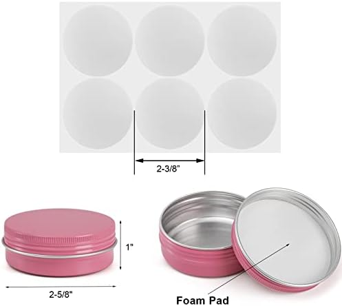 Foraineam 48 Pack 2 Oz Screw Top Aluminum Tin Cans