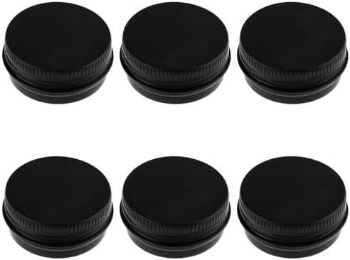 6 Piece 05 Oz Metal Jar Containers with Screw Lid