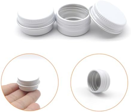 30 Pack 5 ml White Lip Balm Tins with Screw Lid