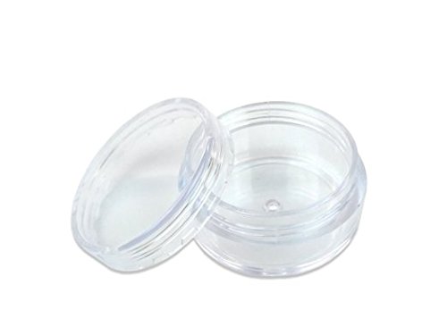 Beauticom 10G Clear Jars with Screw Caps - 300 Pieces BPA Free