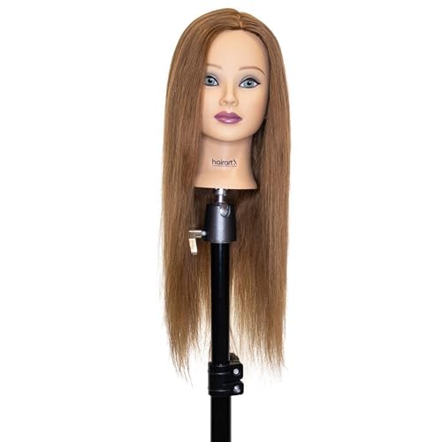 Hair Art Stella Human Hair Mannequin Head Brown 22 Inches