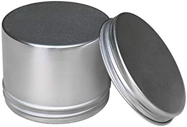 Foraineam 24 Pack 4 Ounce Round Tin Cans with Screw Lid