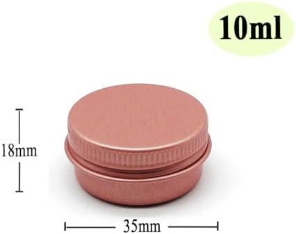 24 Pack Matte-Pink Aluminum Tin Jar for Cosmetics