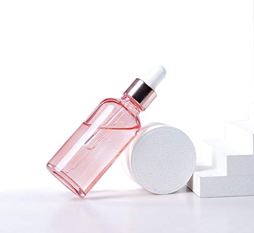6 Pcs Pink Glass Dropper Bottles for Essential Oils