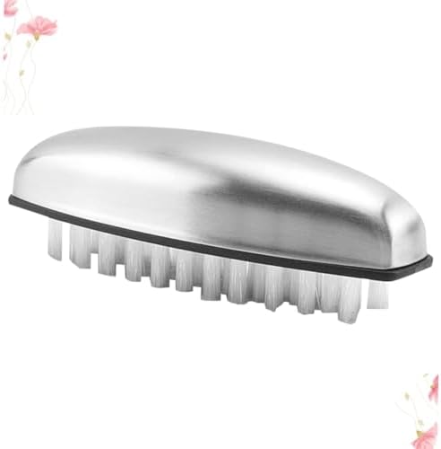 Multipurpose Stainless Steel Soap Brush with Soft Nylon Bristles