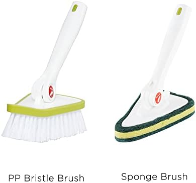 CQT 2 in 1 Bathroom Cleaning Brush with 48 Inch Handle