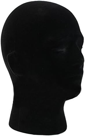 Black Foam Wig Head Stand Display Mannequin for VR Headset Mount