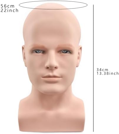 Professional PVC Male Mannequin Head for Display
