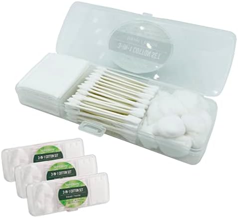 SHINEMOON Travel Cotton Swabs Set 3 Pack