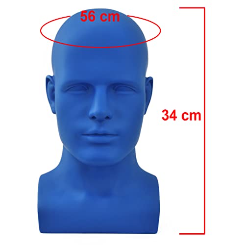 FanLin Male Mannequin Head for Wig Display