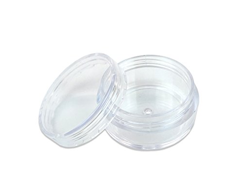 Beauticom 10G Clear Round Jars with Screw Cap - 1000 Pieces BPA Free