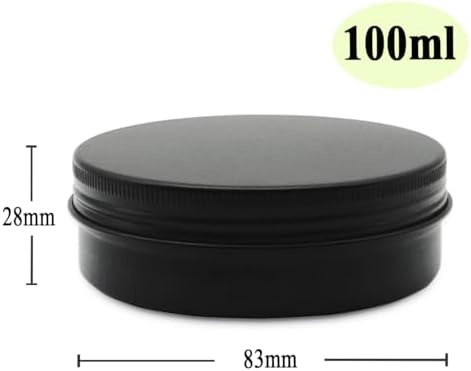 6 Pack 100ml Aluminum Tin Jars with Screw Cap