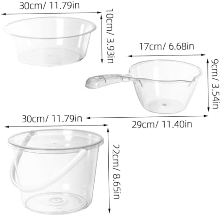 Large Capacity Foot Wash Bucket Set with Plastic Handle