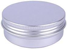 12PCS 2oz Silver Aluminum Cosmetic Sample Tins with Screw Lids