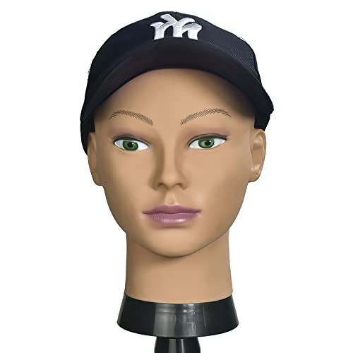 Bald Female Training Head for Wigs and Display with Free Clamp