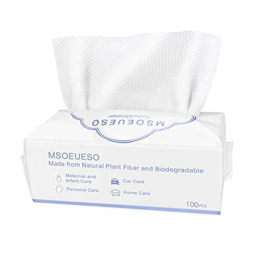 MSOEUESO Ultra Soft Disposable Face Towel 100 Count Pack