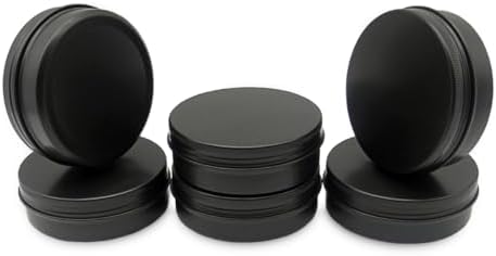 6 Pack 100ml Aluminum Tin Jars with Screw Cap