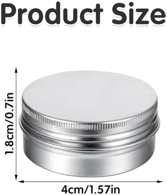 24 Pack 05 Oz Aluminum Tin Jars with Screw Lid