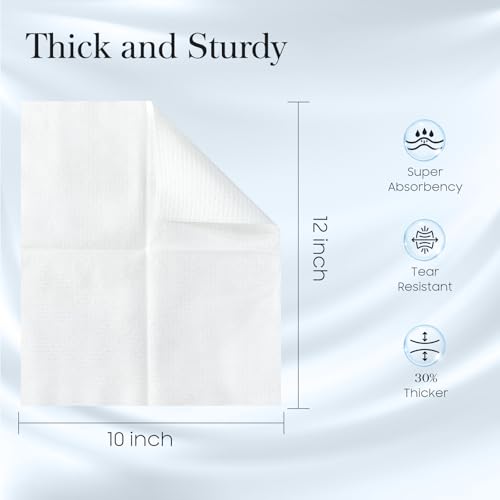 100 Count XL Disposable Face Towels 10x12 2 Pack