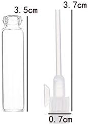 100PCS 1ml Glass Perfume Sample Bottles with Droppers and Caps