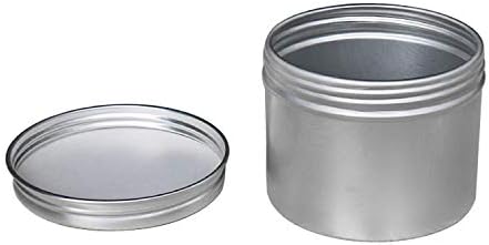 Foraineam 24 Pack 4 Ounce Round Tin Cans with Screw Lid