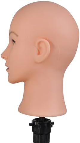 Soft Bald Mannequin Head for Wig Display and Glasses