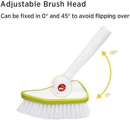 CQT 2 in 1 Bathroom Cleaning Brush with 48 Inch Handle