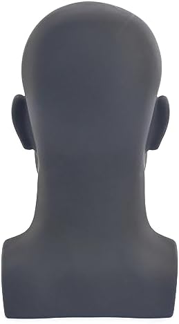 PVC Mannequin Head Black Male Display Dummy Stand 1