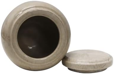 BT Marble Decorative Jar with Lid - Golden Wheat