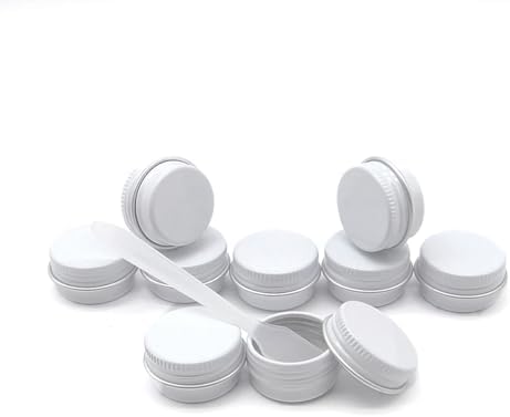 30 Pack 5 ml White Lip Balm Tins with Screw Lid