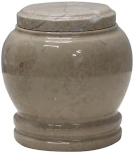 BT Marble Decorative Jar with Lid - Golden Wheat