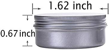 05 Ounce Aluminum Tin Jar with Screw Lid 12 Pack