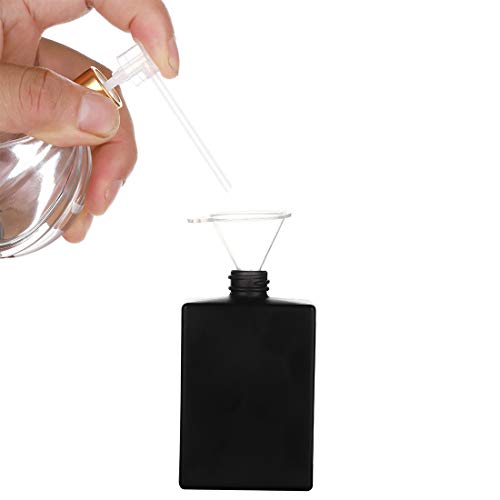 6 Pack 30ml Black Refillable Perfume Bottles with Metal Sprayer