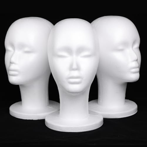 Leeven Foam Wig Head Stand for Wigs Display