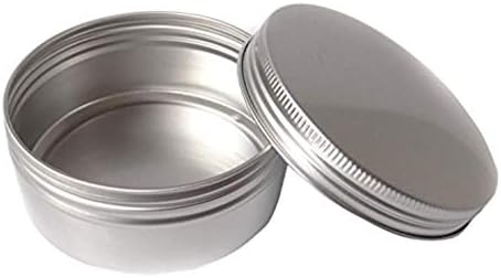 12PCS 2oz Silver Aluminum Cosmetic Sample Tins with Screw Lids