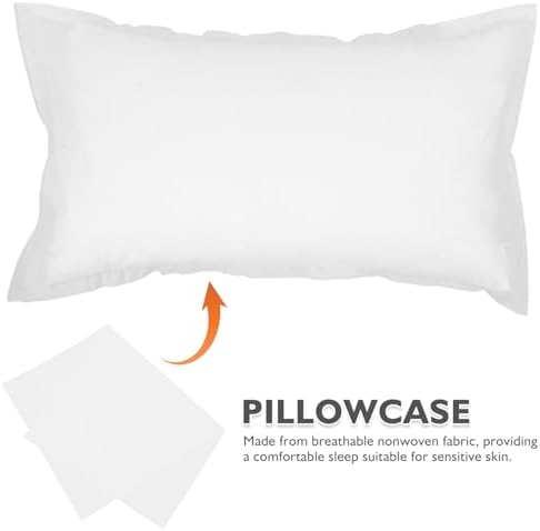 ABOOFAN 20pcs Non Woven Pillow Protectors for Travel and Hotel Use
