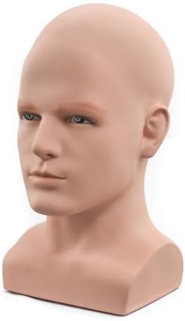 Professional PVC Male Mannequin Head for Display
