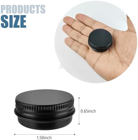 2 Pack Aluminum Tin Cans 05 Oz Jars with Screw Lids