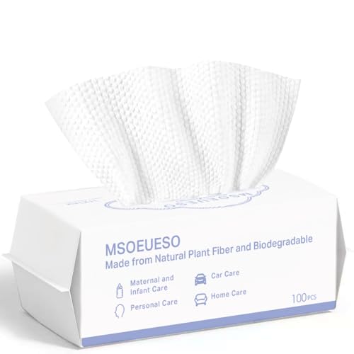 MSOEUESO Ultra Soft Disposable Face Towel 100 Count Pack