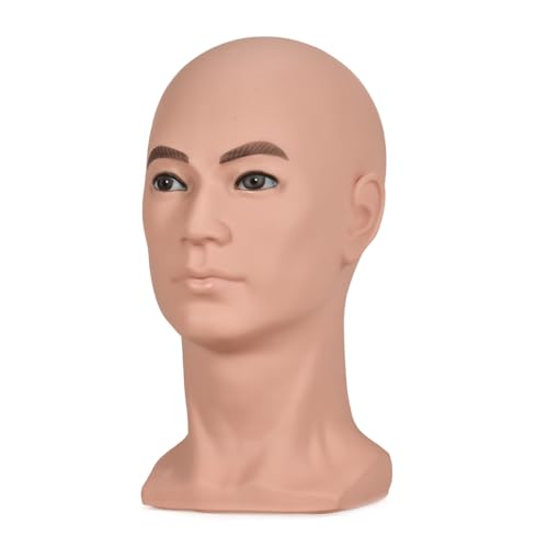 PVC Male Mannequin Head for Wig and Headphone Display