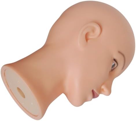 Soft Bald Mannequin Head for Wig Display and Glasses