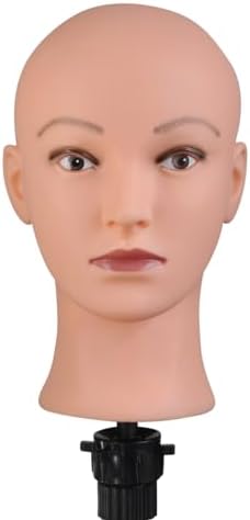 Soft Bald Mannequin Head for Wig Display and Glasses