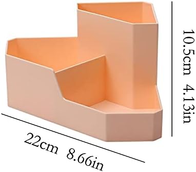 Cosmetic Storage Box with 3 Compartments for Makeup Skincare and Stationery